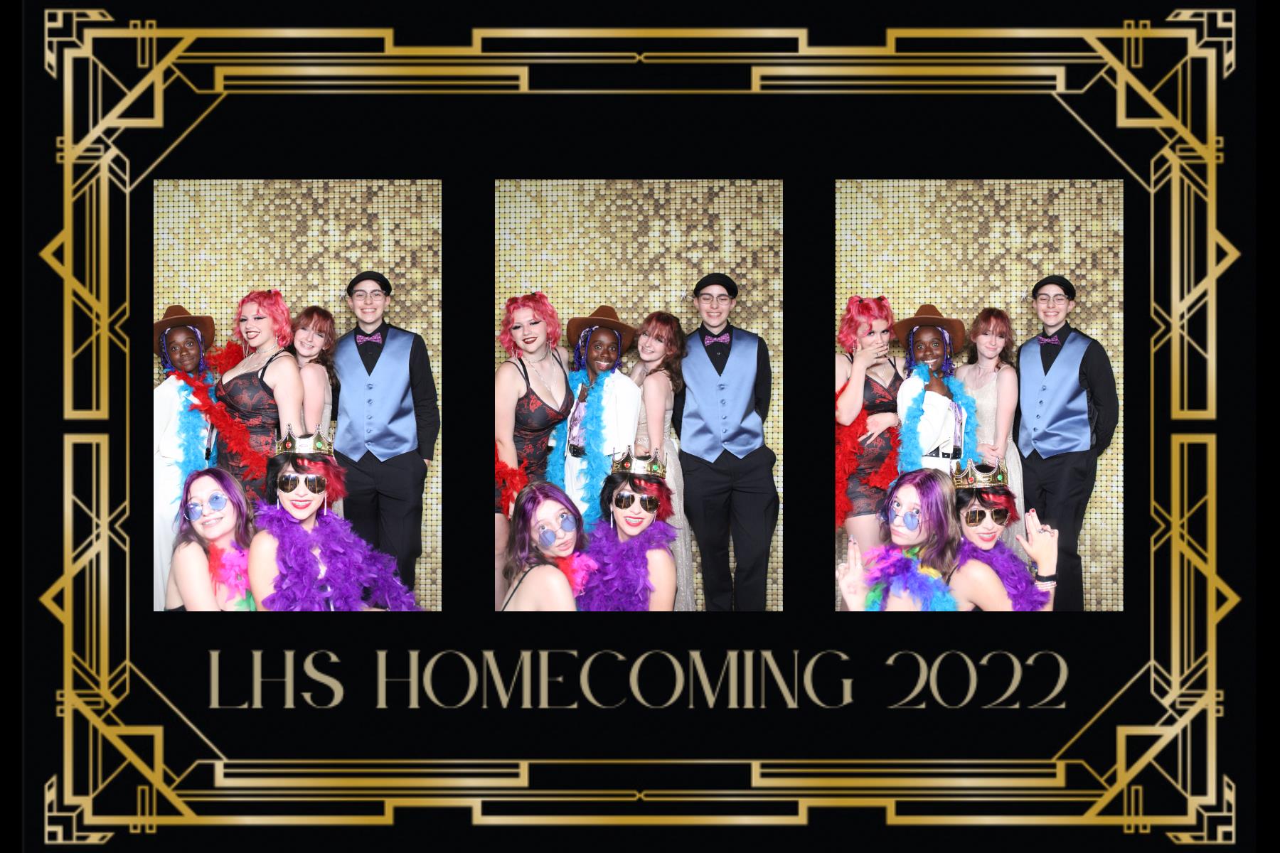 Photobooth photo from high school homecoming dance