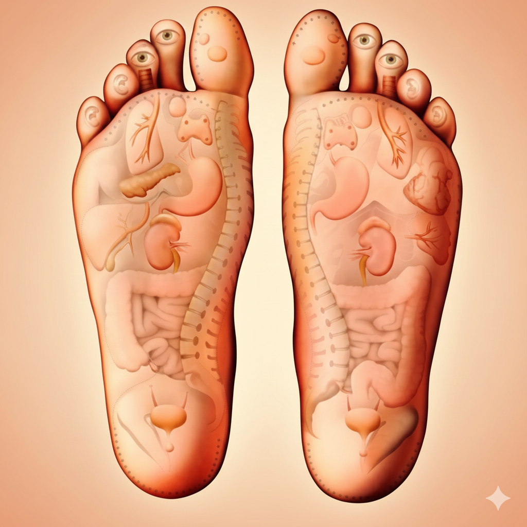 Mapa de reflexología podal
