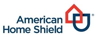 American Home Shield logo: red house, navy shield graphic, and text.