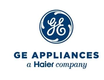 GE Appliances logo: Blue and white with the 