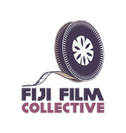 Fiji Film Collective logo: film reel graphic above text 