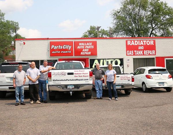 Crew Standing Outside The Shop — Minneapolis, MN — Wallace Auto Parts & Repair