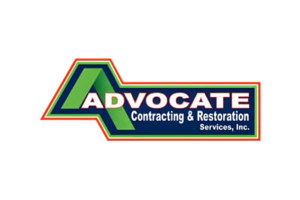 A logo for advocate contracting and restoration services