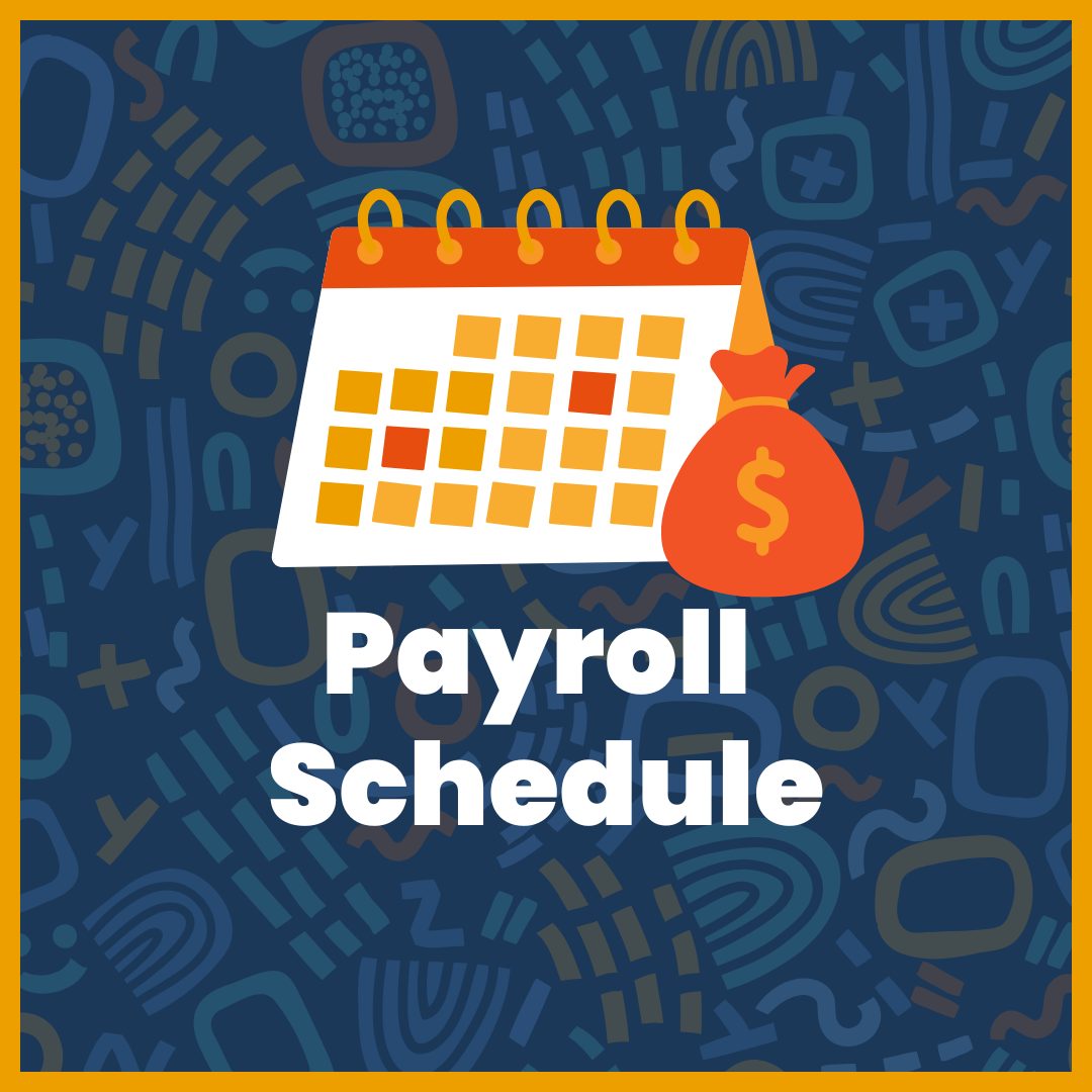 icon showing a clock and money sign to represent the KESD payroll schedule