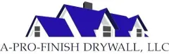 A-Pro-Finish Drywall, LLC logo with a stylized blue and gray house roof