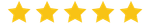 Five gold stars in a horizontal row on a white background