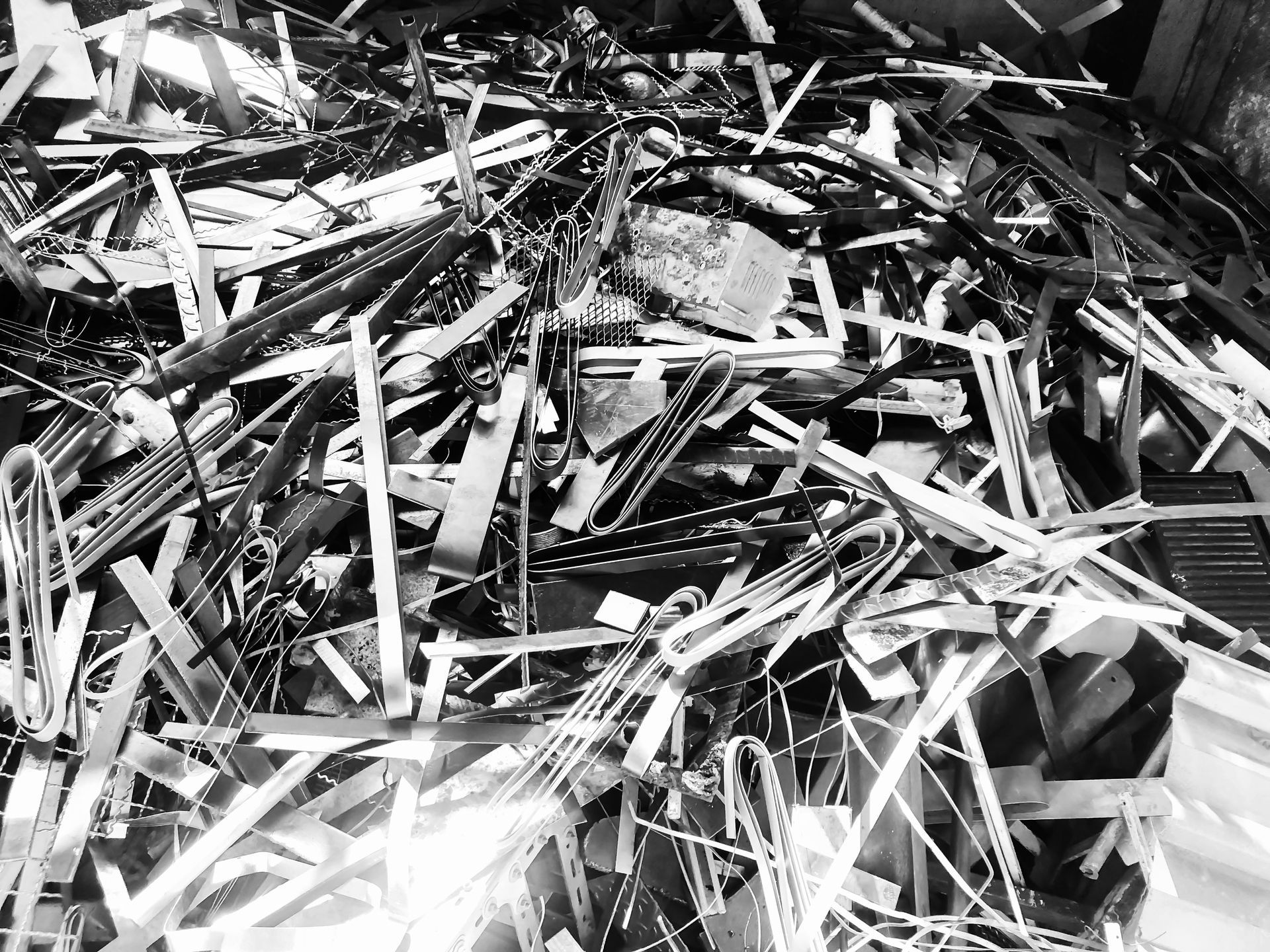 Pile of Metal Scrap, Including Strips, Wires, and Sheets — Independent Scrap Metal Pty Ltd in Byron Bay, NSW