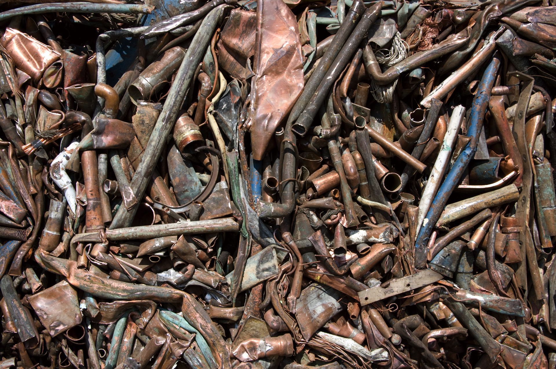 Pile of Mixed Scrap Metal, Including Copper Tubing — Independent Scrap Metal Pty Ltd in Tenterfield, NSW