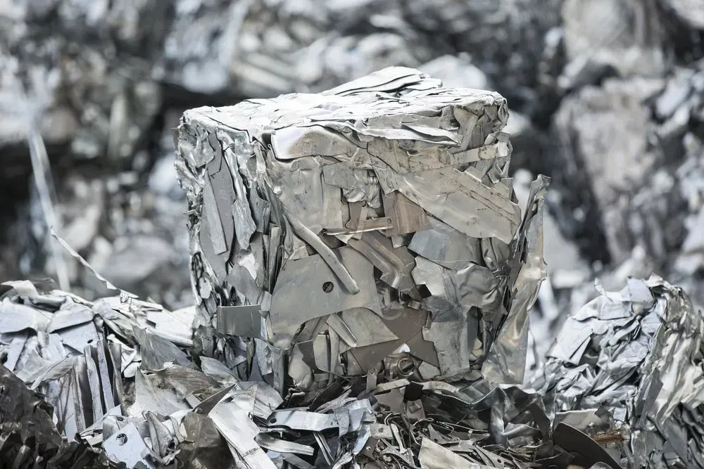 Compressed Cube of Scrap Metal, Likely Aluminum — Independent Scrap Metal Pty Ltd in Evans Head, NSW