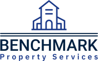 Benchmark Property Services Logo in colour - blue