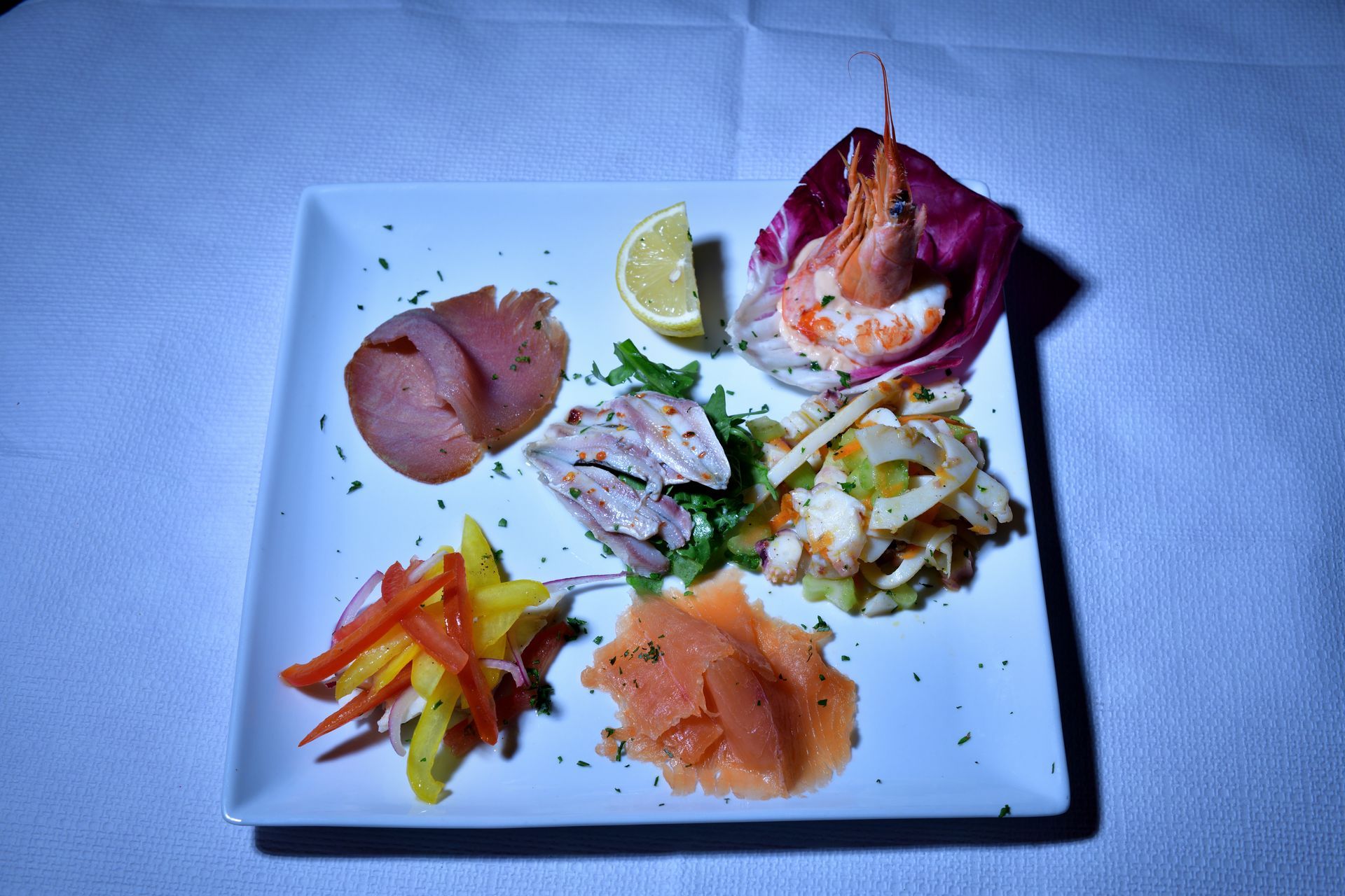 Antipasto di pesce - Osteria Grotta Rossa 0541 751707