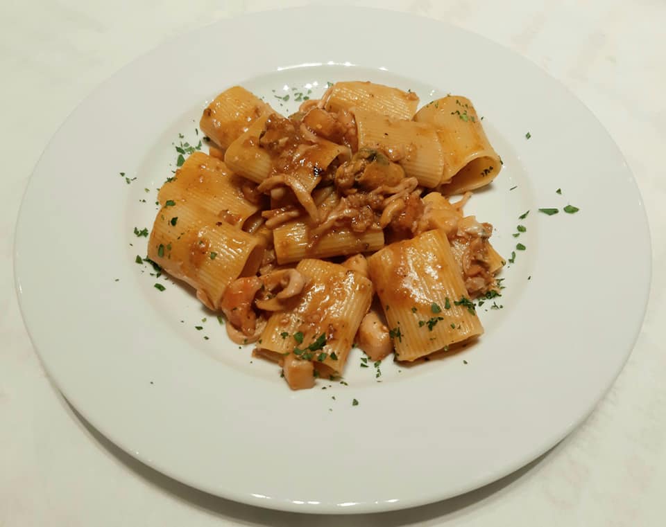 Gran Premio Internazionale della Ristorazione - Paccheri di gragnano con sugo di pesce Osteria Grotta Rossa