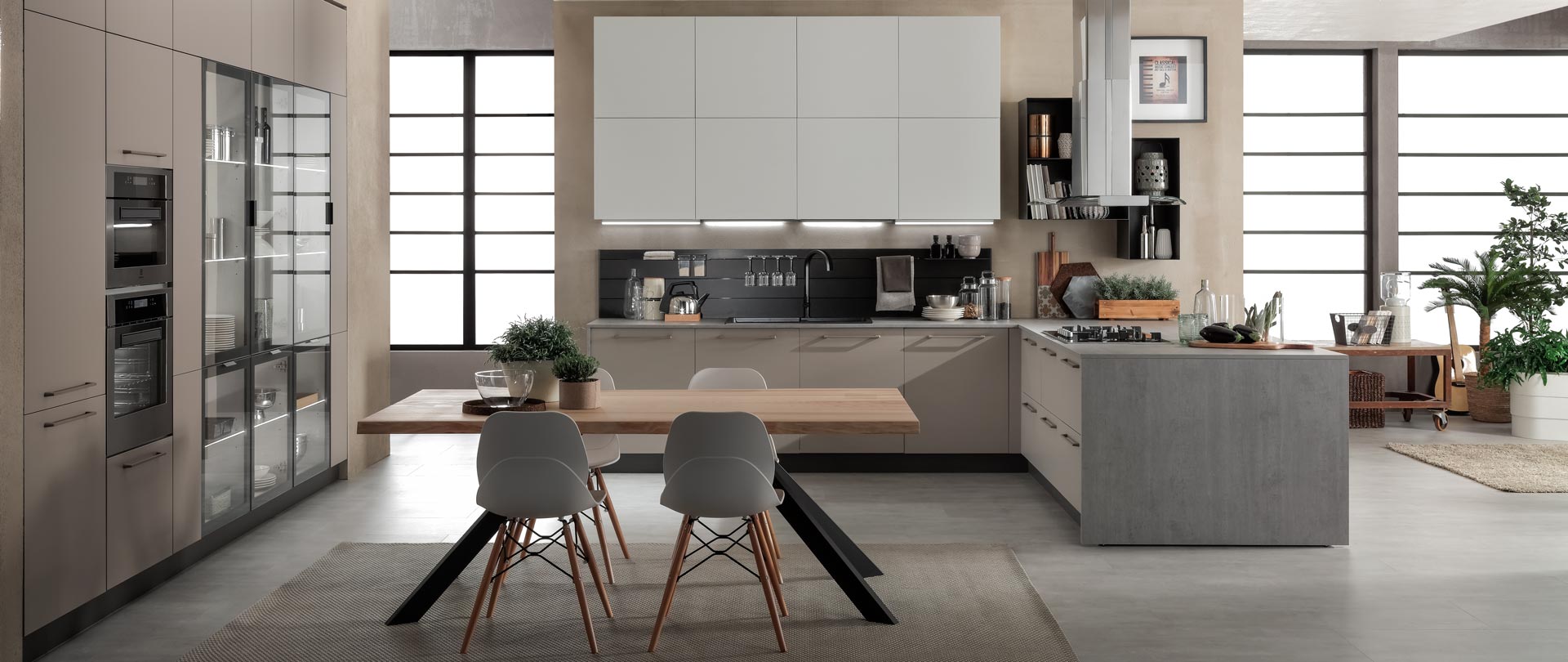 cucina moderna con penisola