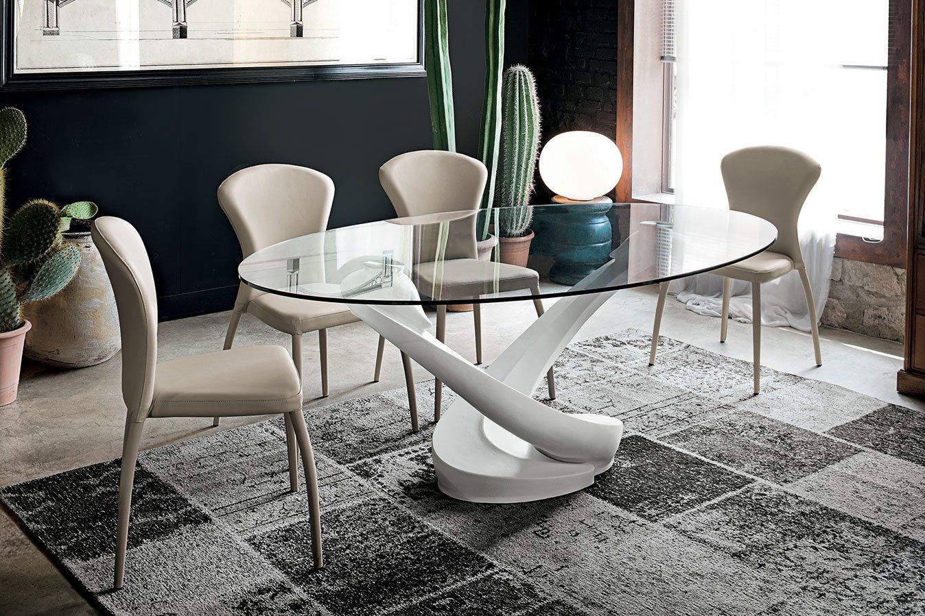 tavolo in vetro per zona giorno