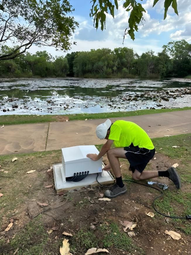 Men Working Wiring Fault — iWater NT Pty Ltd in Yarrawonga, NT