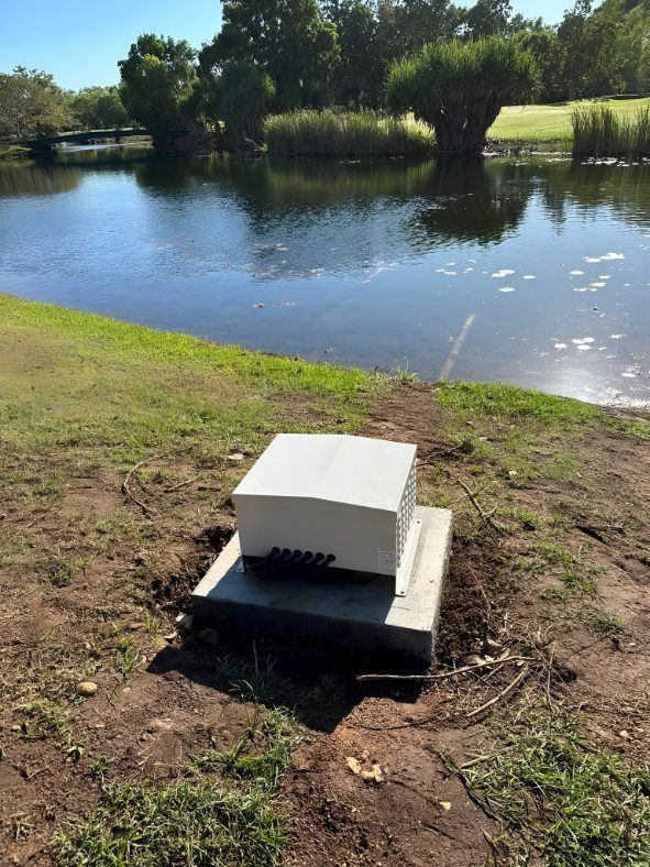 White Electrical Box on a Concrete — iWater NT Pty Ltd in Yarrawonga, NT