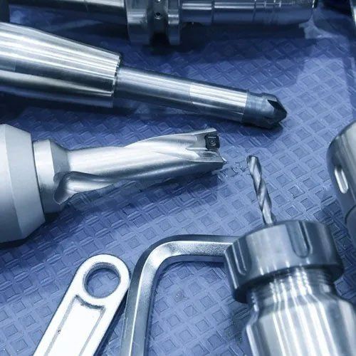 an assortment of drill bits