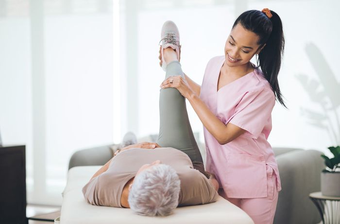 Older Woman doing Light Exercises — Madison OH — Layton Physical Therapy