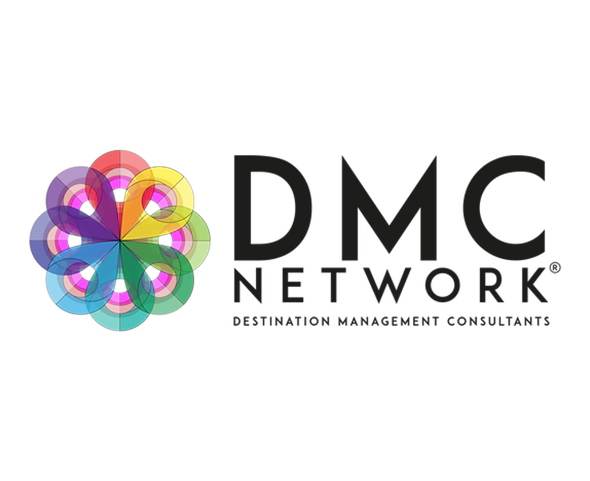 The logo for dmc network is a destination management consultant.