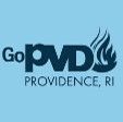 GoProvidence logo with text and flame icon; light blue background.