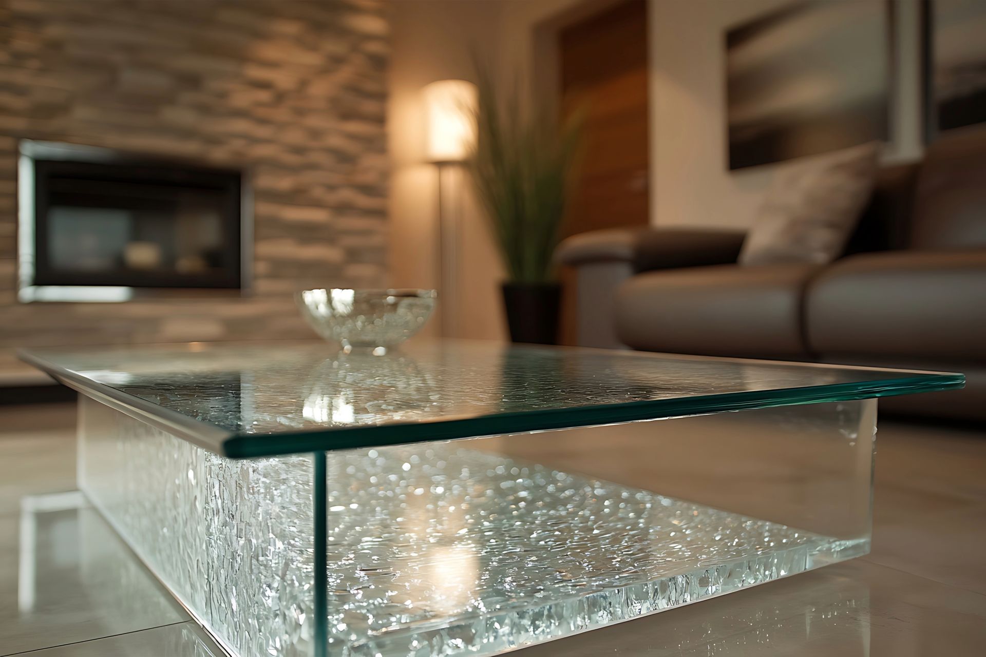 Beautiful decorative glass table.