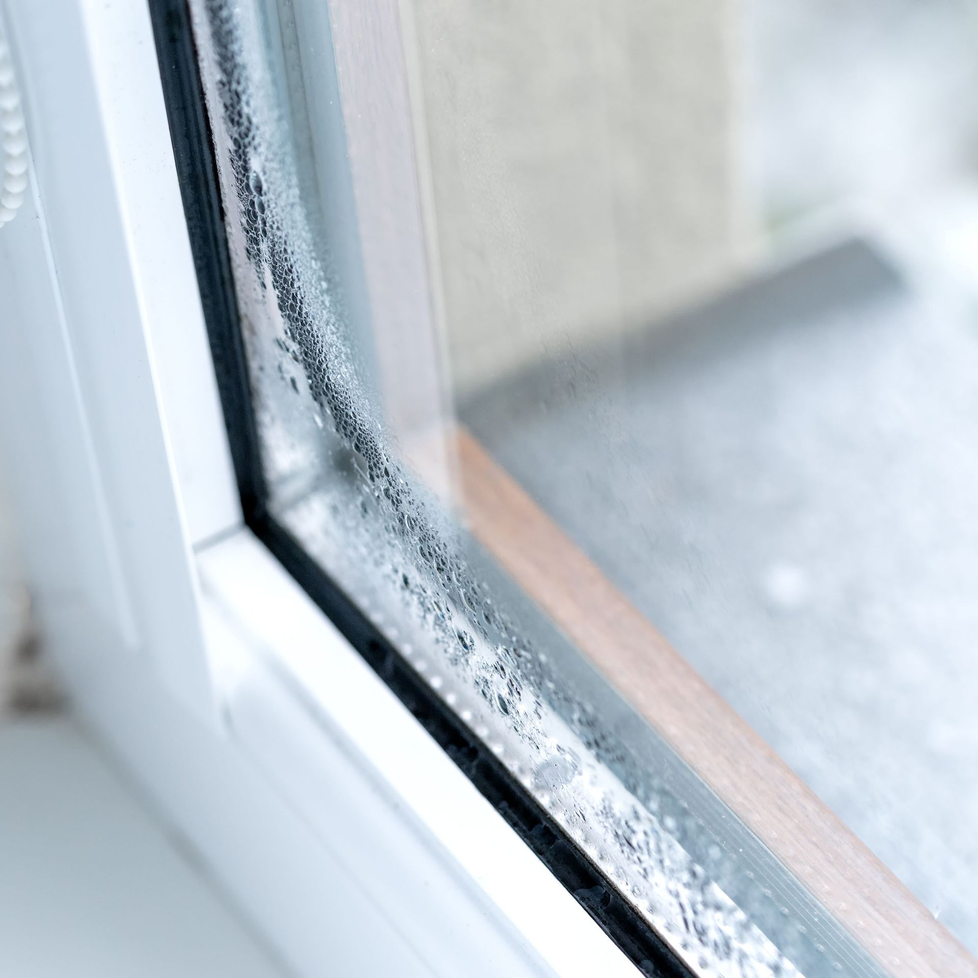 Close up of a double glazed window