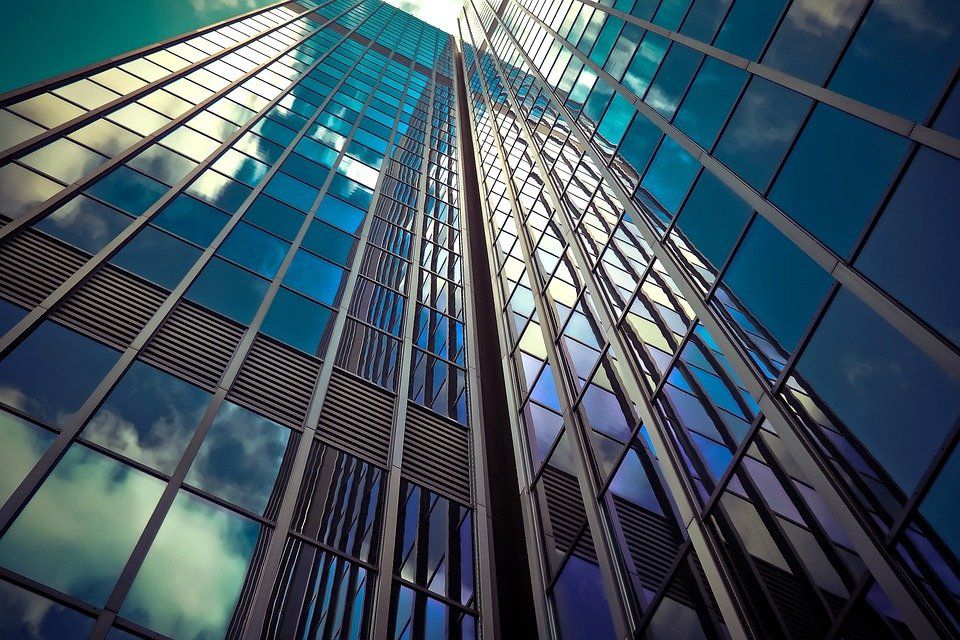 buildings with toughened glass