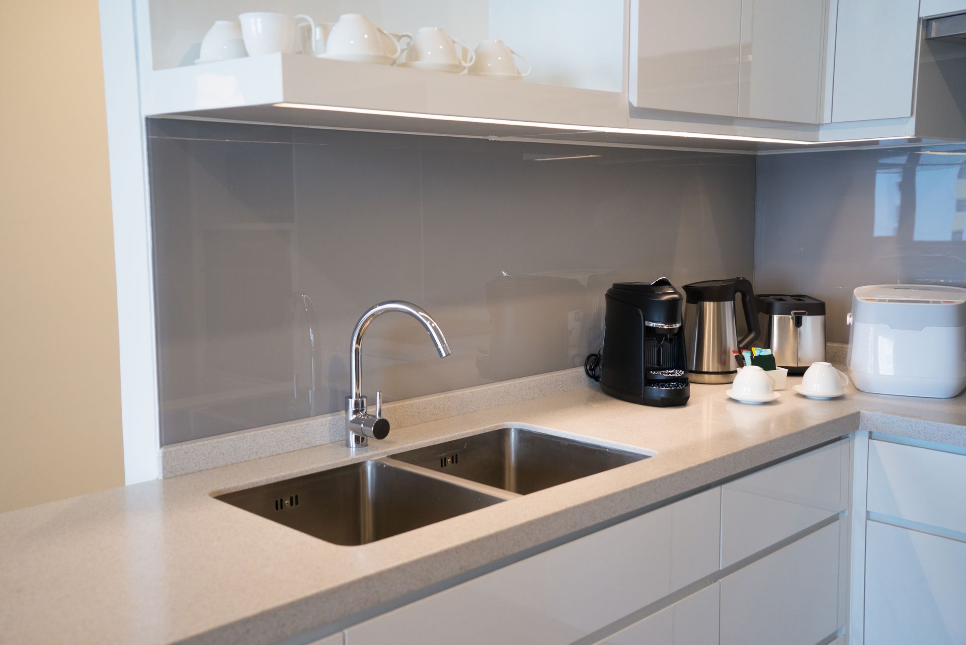 minimalistic kitchen corner with appliances