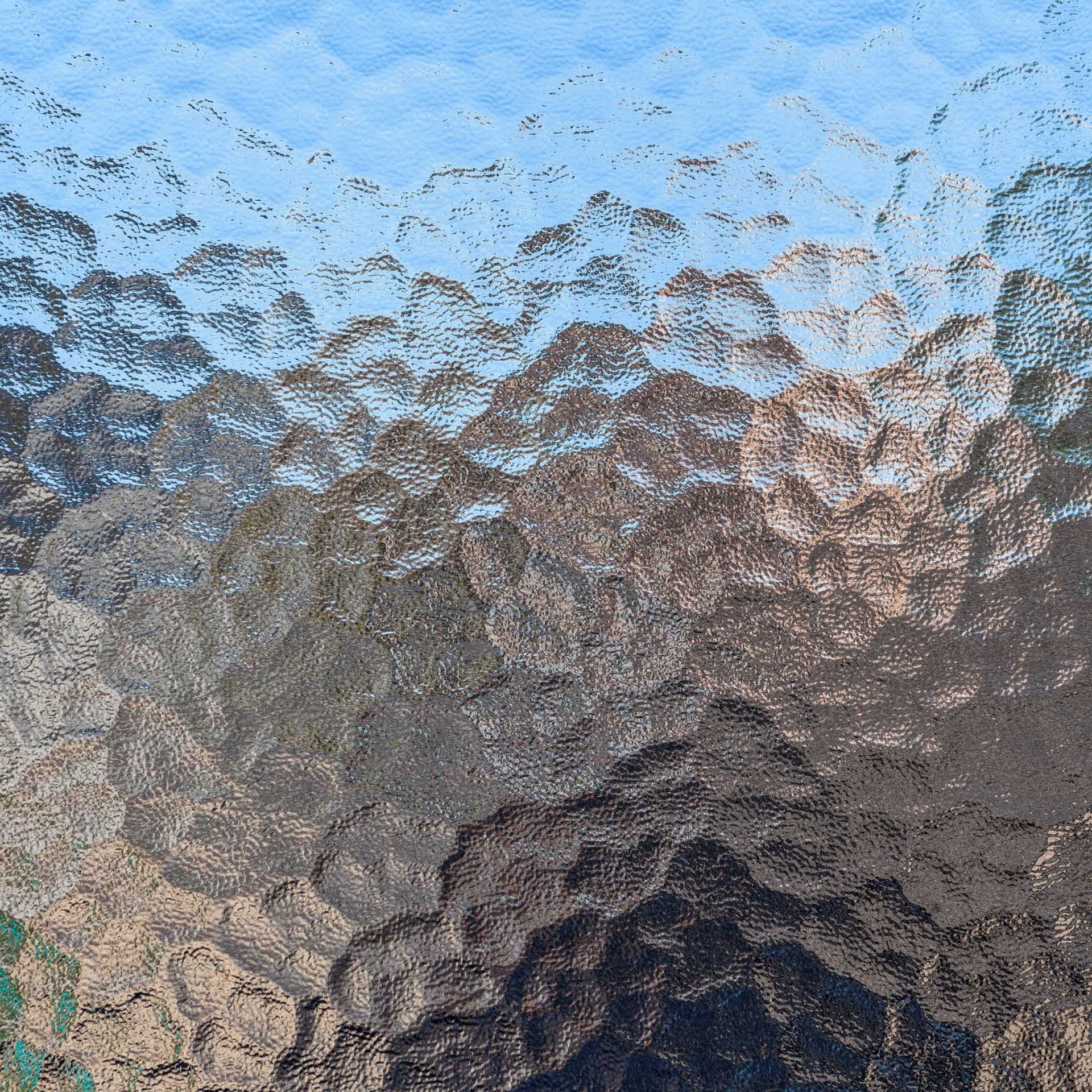 Close up of textured glass