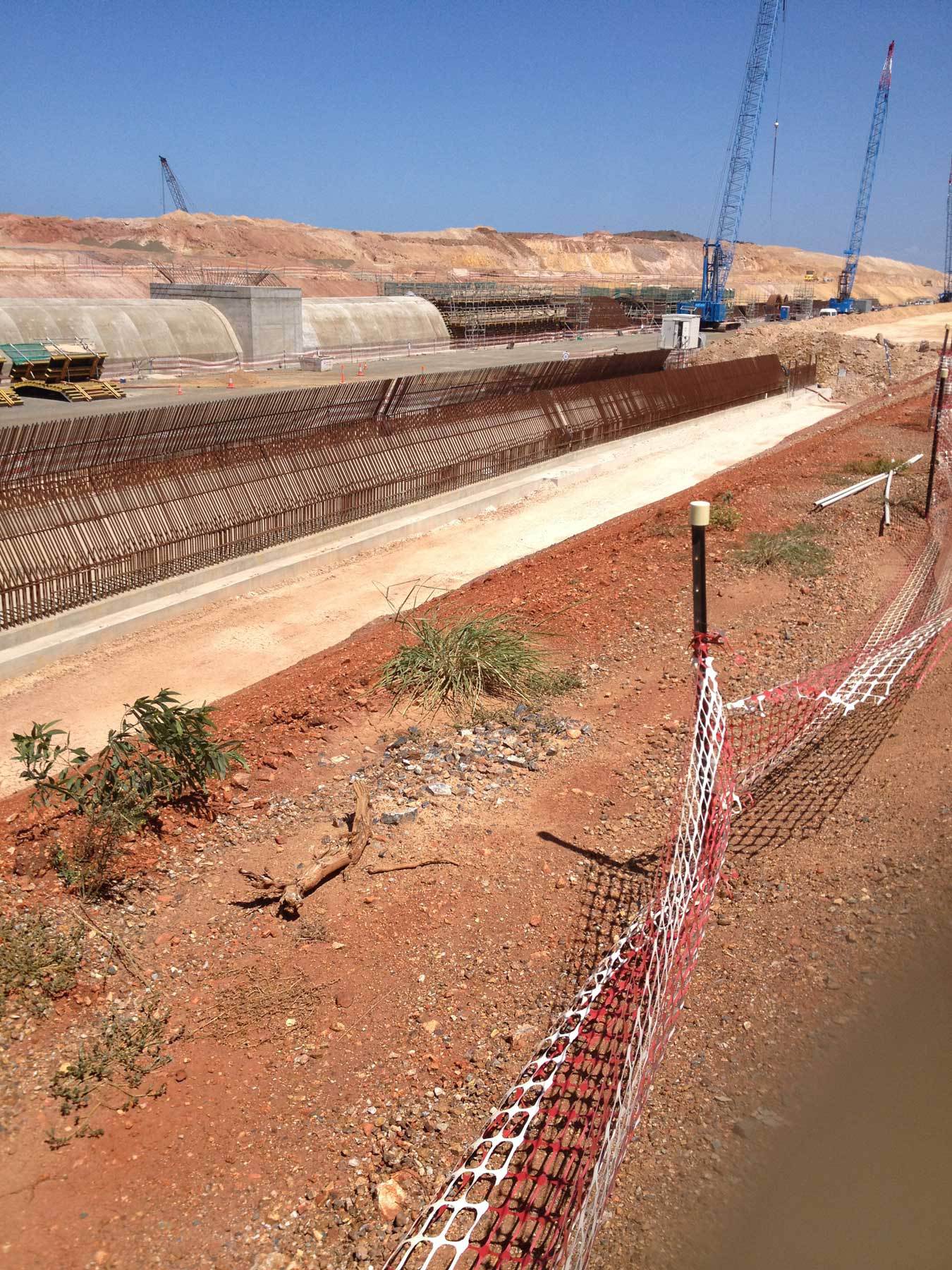 View of the professional working on the  construction site 