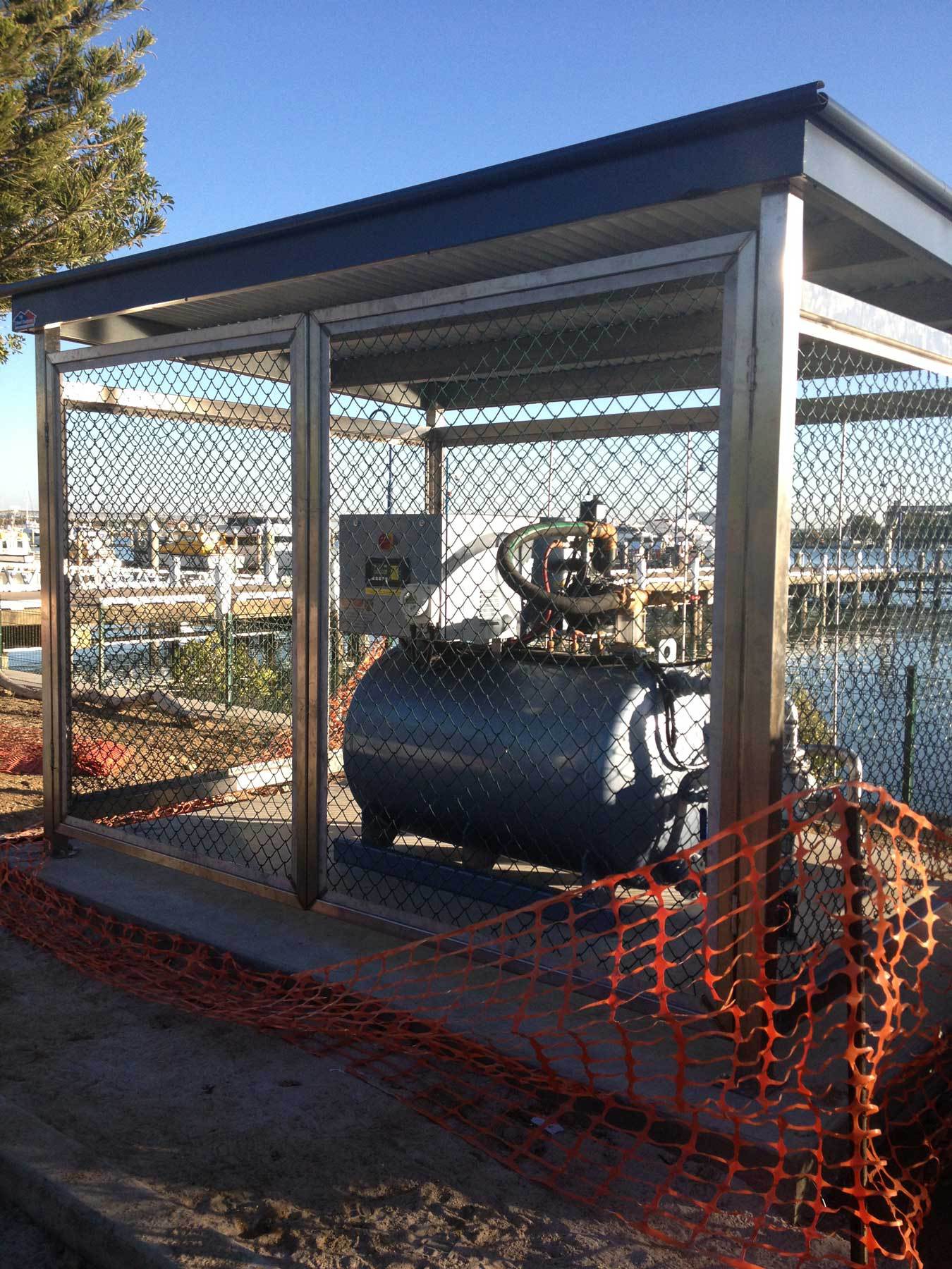 View of the frame welded for the pump in GLADSTONE