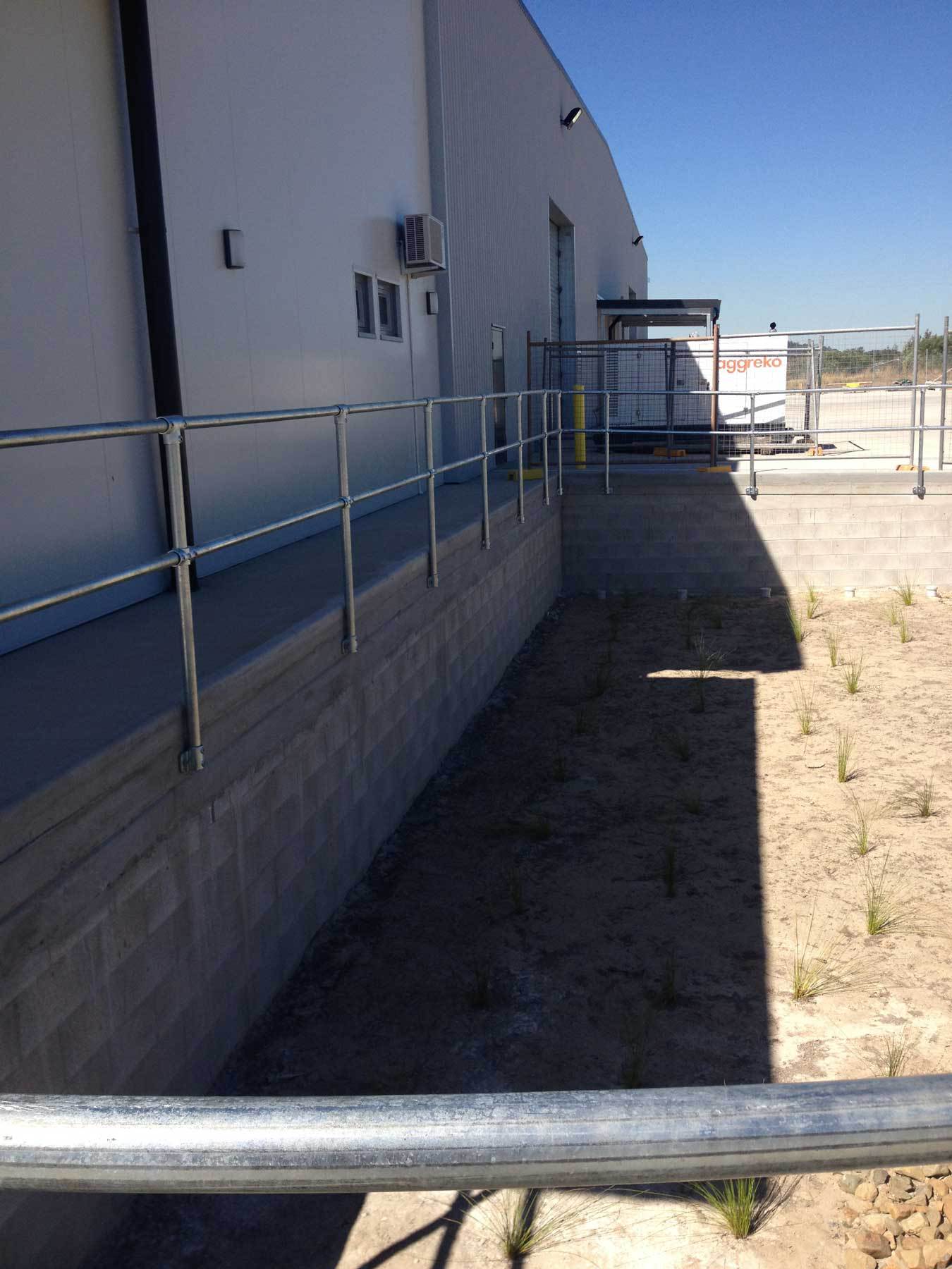 Fence created after welding pipes 