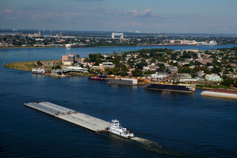 Transportation: shipping on the Mississippi River. Transportation: shipping on the Mississippi River.