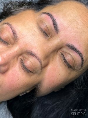 Blade to Beauty Eyebrow Microblading Before and After