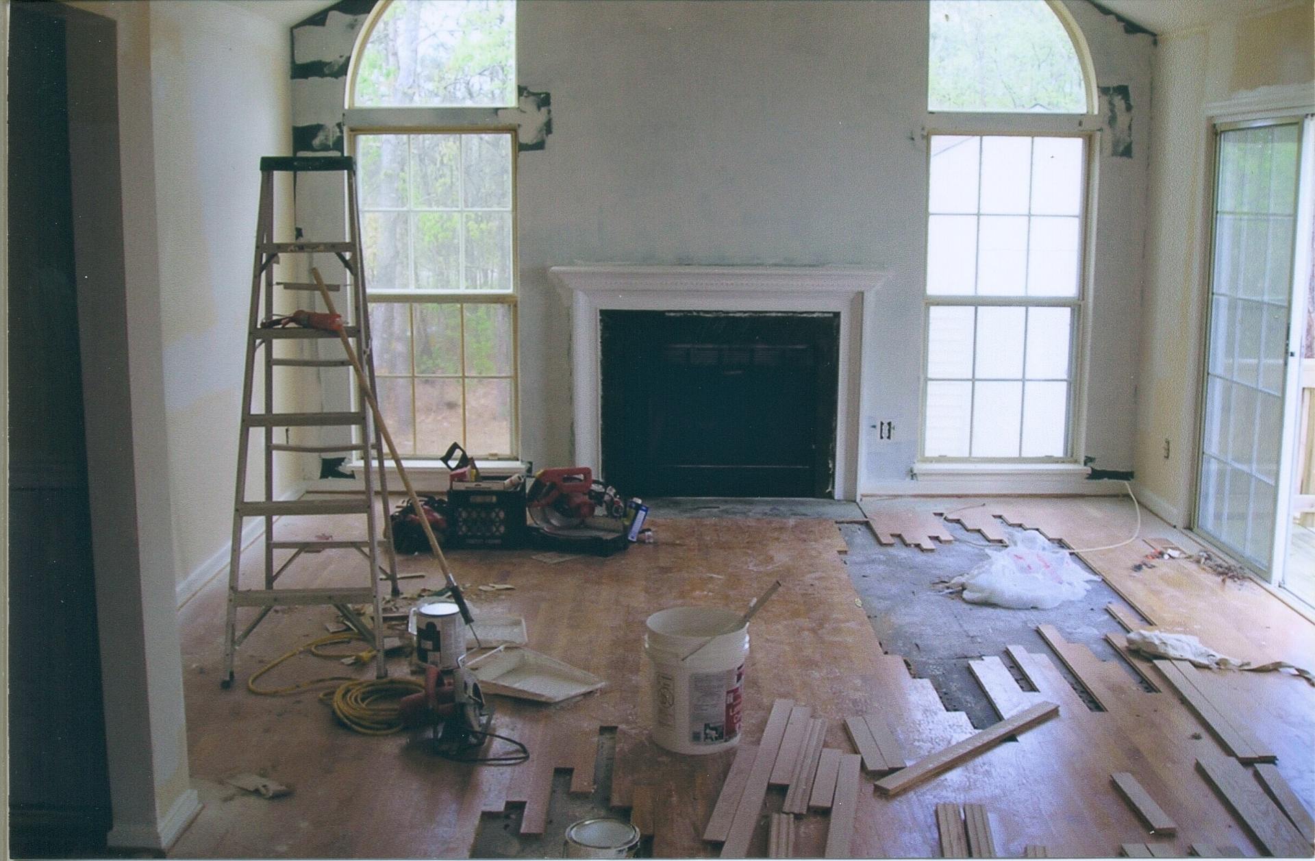 Before Flooring Repair - API Roofing & Construction in Richmond, VA