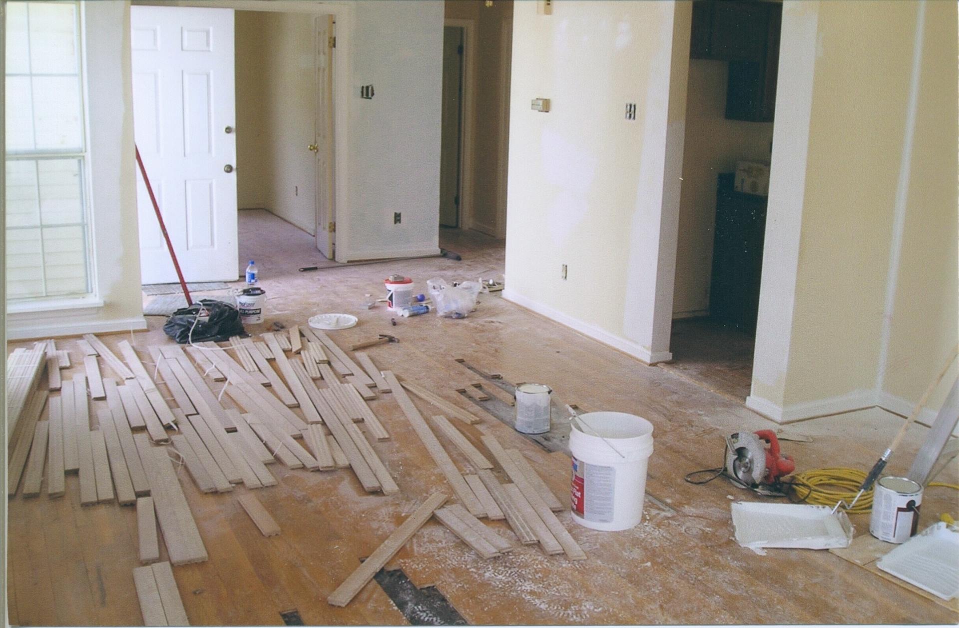 Before Flooring Repair - API Roofing & Construction in Richmond, VA