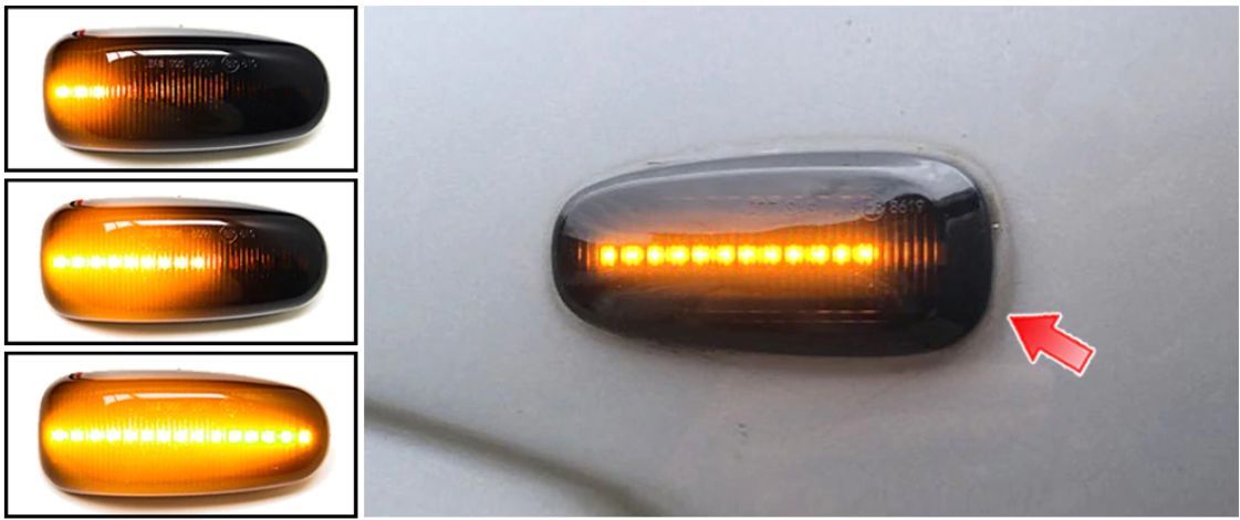 Led Dynamische Side Marker Richtingaanwijzers geschikt voor Mercedes W202 W210 W208 R170  W638