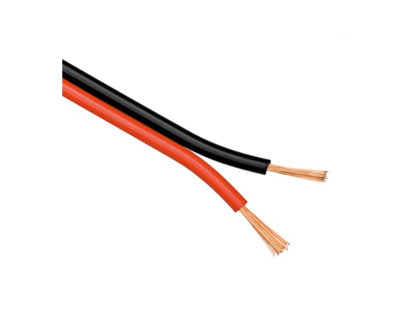 2 pin luidsprekerkabel verlengkabel draad rood zwart 12V 24V  0,75 mm