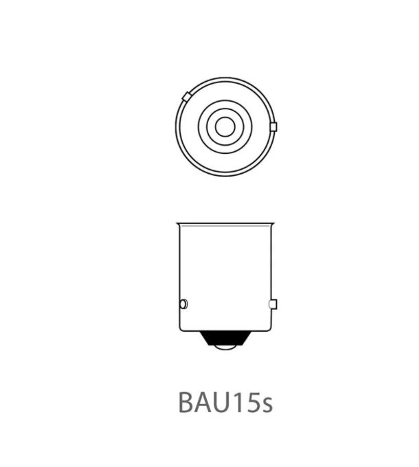 Autolamp 12V 21W BAU15s oranje 2 stuks in blister