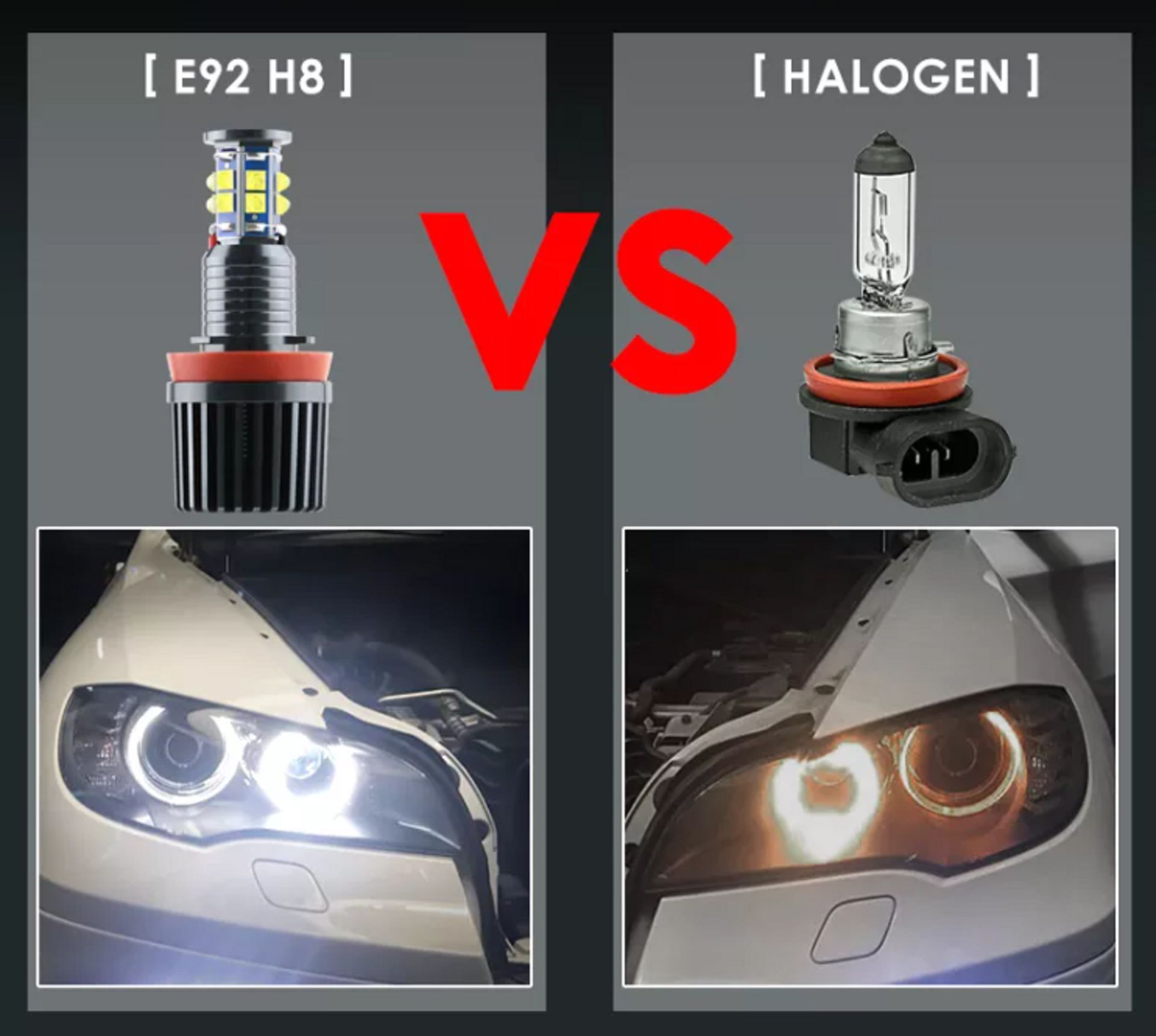 LED ANGEL EYES H8 E92 120W Geschikt voor BMW (set van twee stuks )