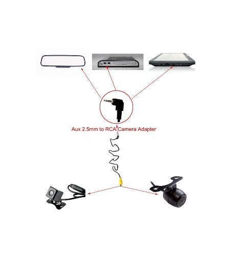 Adapter RCA Female -2.5mm Male GPS AV-IN Video Cable