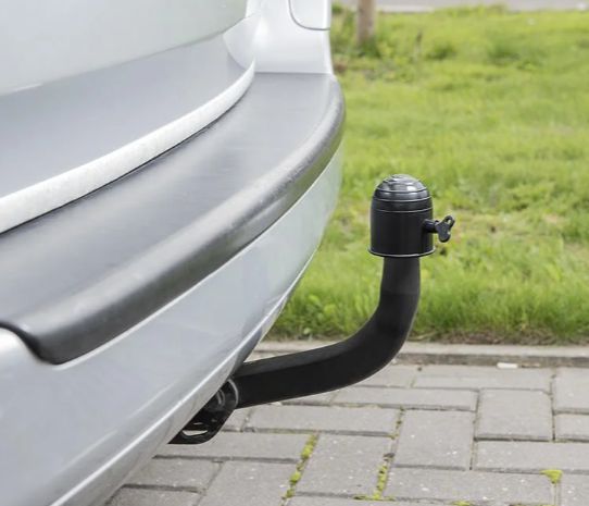 Trekhaakdop zwart met slot in blister
