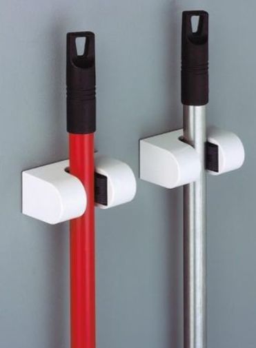 Inofix Wit Ophanghaak Bezemhanger Zelfklevend of Schroefbevestiging