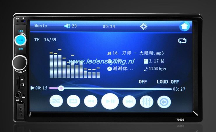 2 Din Auto Bleutooth /MP3-speler / FM-radio / USB / SD / AUX Touchscreen