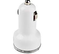 Dubbele 2 poorts usb mini autolader (Wit)