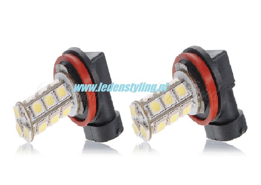 H11 mist lamp 18 led (set van 2 stuks)