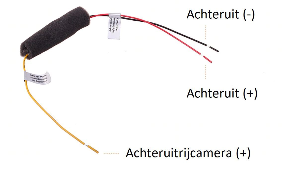 Achteruitrijcamera filter 12V DC
