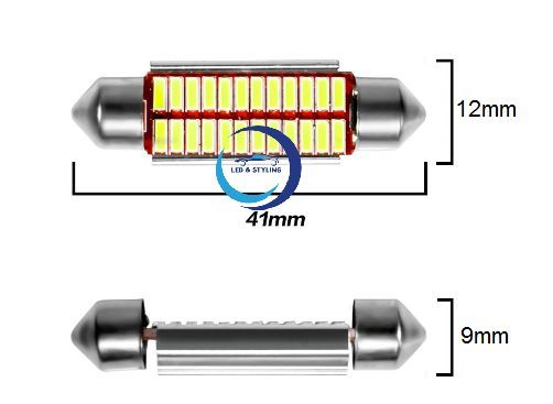 42mm Canbus festoon wit 24 leds (set van twee stuks)
