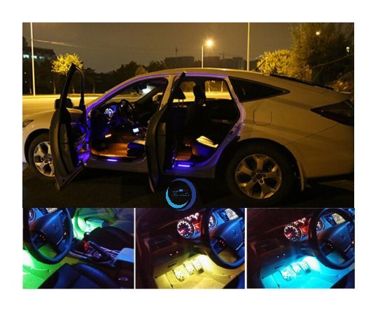 Auto multi kleuren led strips (set van 4 stuks)