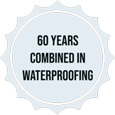 60 Years Combined In Waterproofing Logo